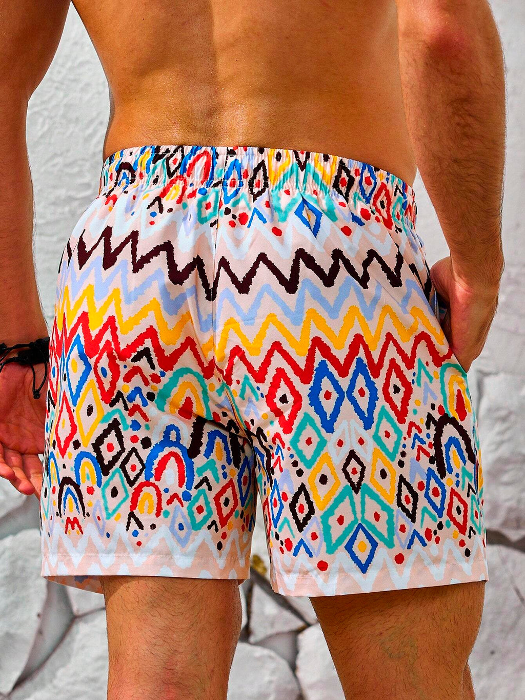 12585 1t-012 Short Playa Para Hombres Con Estampado 1 Pza