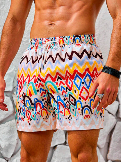 12585 1a-059 Short Playa Para Hombres Con Estampado 1 Pza