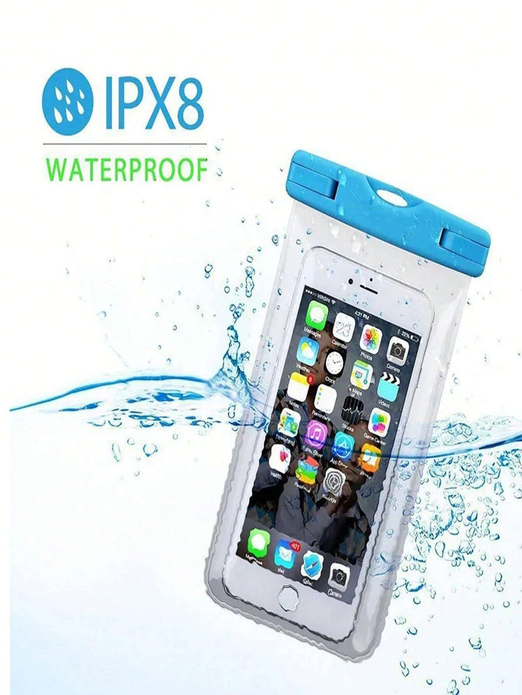 10114 2t-338 Bolsa De Teléfono Impermeable Con Brillo Nocturno