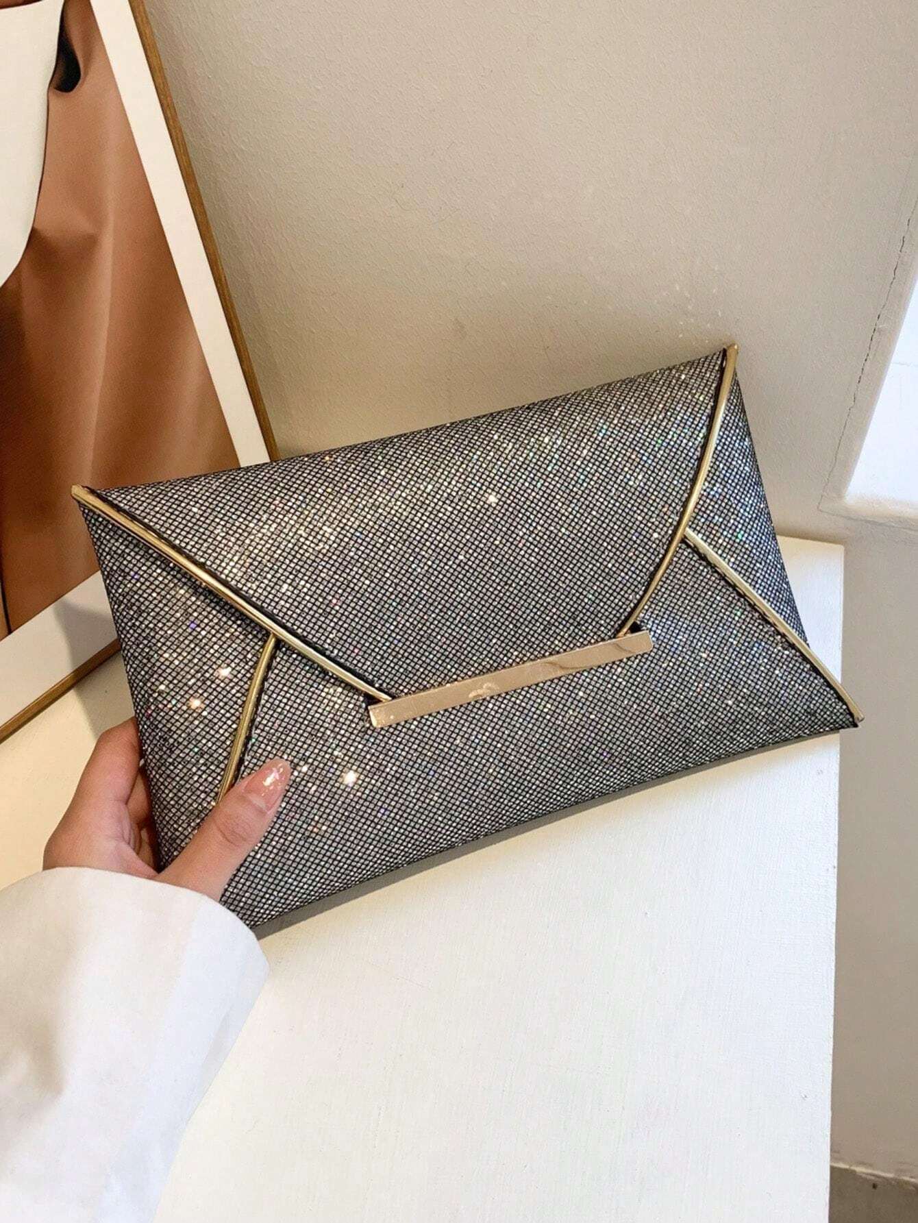 14804 1t-002 Bolso De Mano Con Diamantes Brillantes