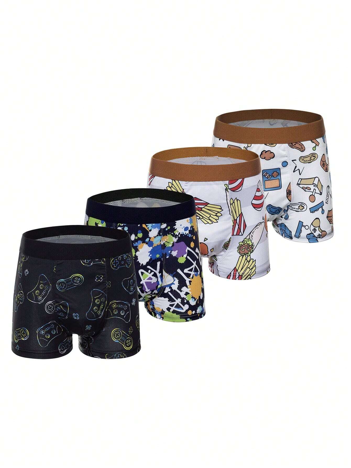 16036 1a-03-12 Boxers Multidiseños 4 Pzas