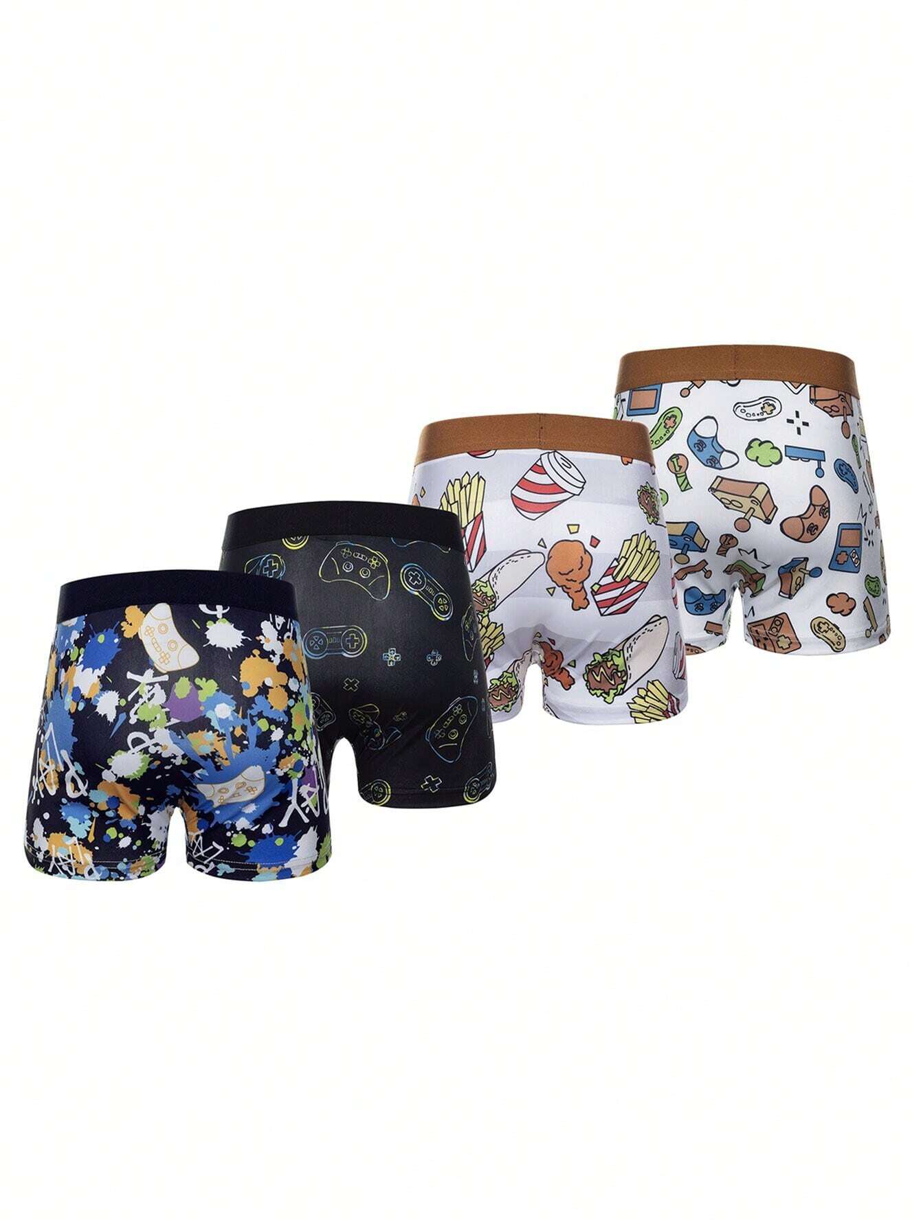 16036 1a-03-12 Boxers Multidiseños 4 Pzas