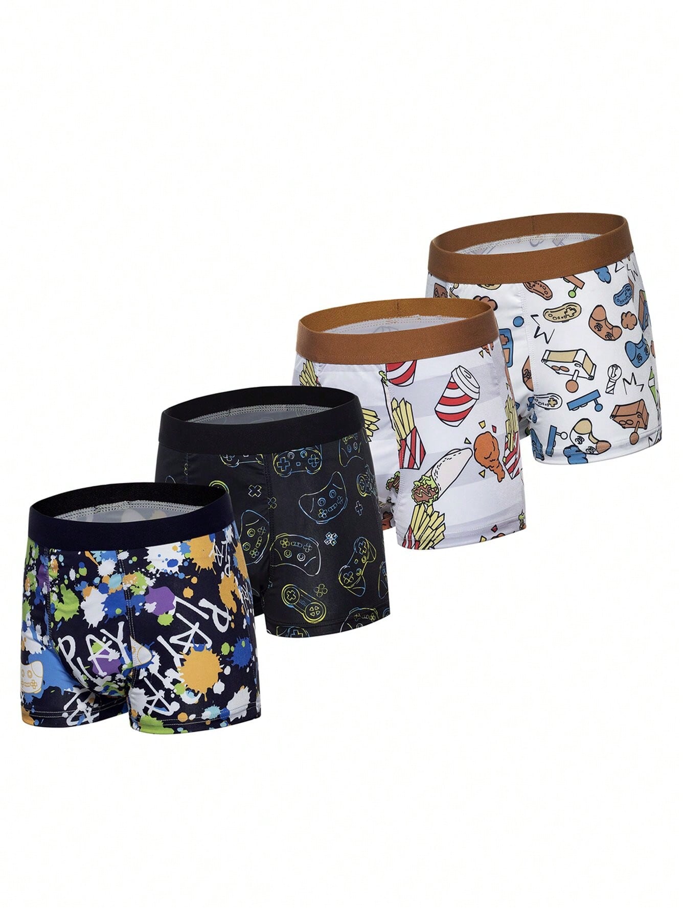 16036 1a-03-12 Boxers Multidiseños 4 Pzas