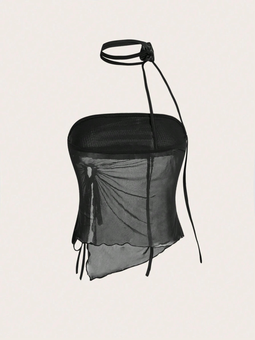 11461 1a-114 Top Rosa Sin Tirantes De Malla Para Mujer