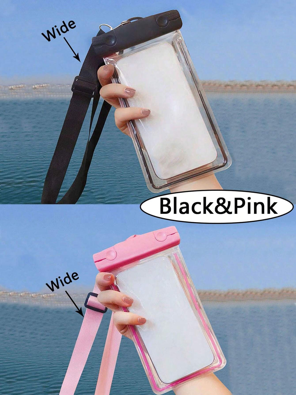 10106 2t-338 Dos Piezas Bolsa De Teléfono A Prueba De Agua Que Brilla En La Oscuridad