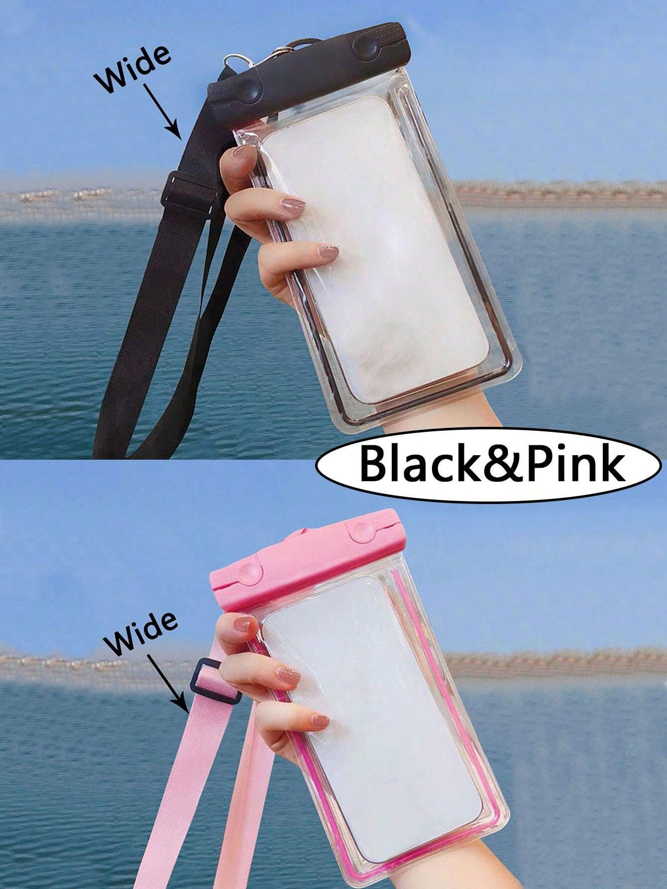 10106 2t-338 Dos Piezas Bolsa De Teléfono A Prueba De Agua Que Brilla En La Oscuridad