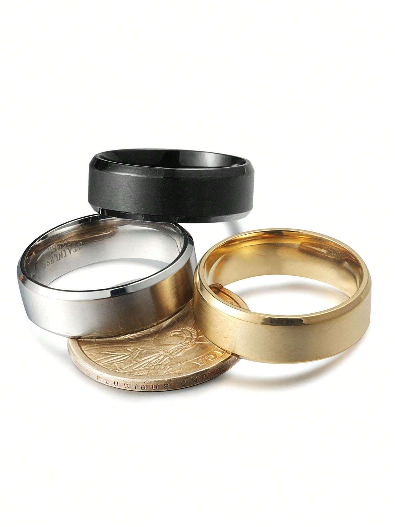 14990 1b-034 Anillos Elegantes 3 Pzas