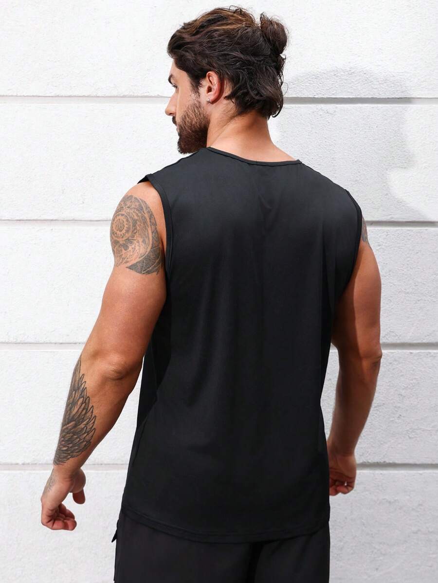 10841 1t-006 Camiseta Deportiva Para Hombres Con Estampado De Letras
