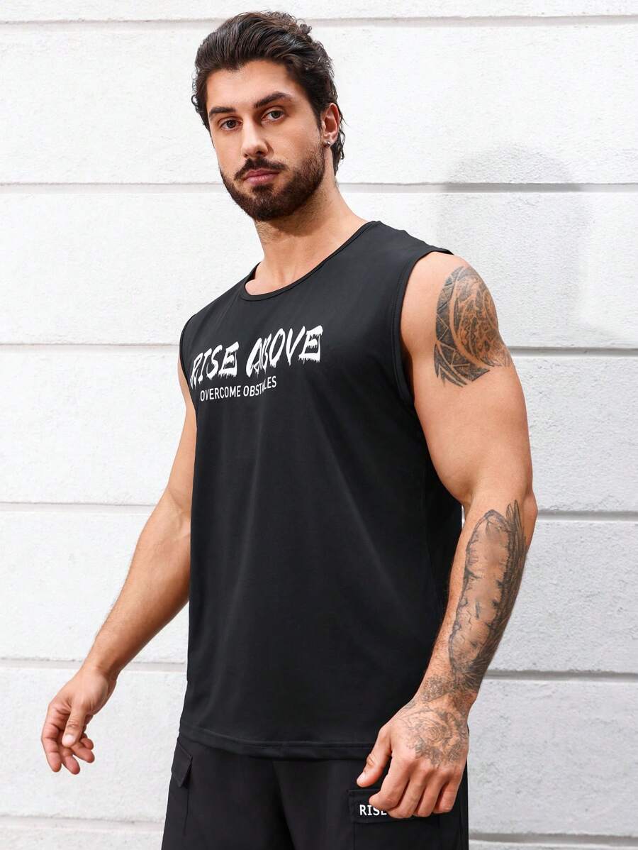 10841 1t-006 Camiseta Deportiva Para Hombres Con Estampado De Letras