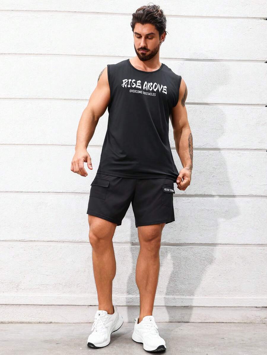 10841 1t-006 Camiseta Deportiva Para Hombres Con Estampado De Letras