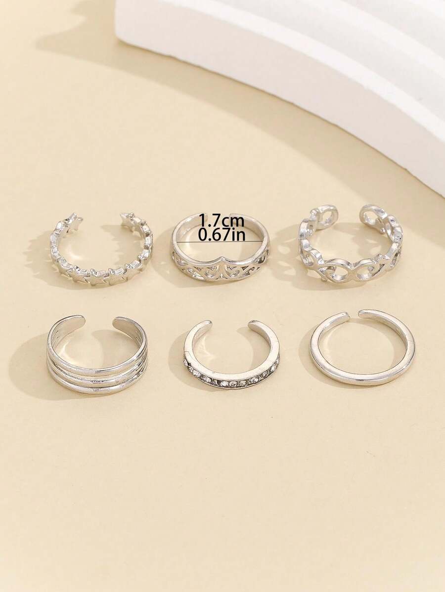 10272 2b-01-01 Anillos Del Dedo Del Pie De Múltiples Piezas Para Mujeres