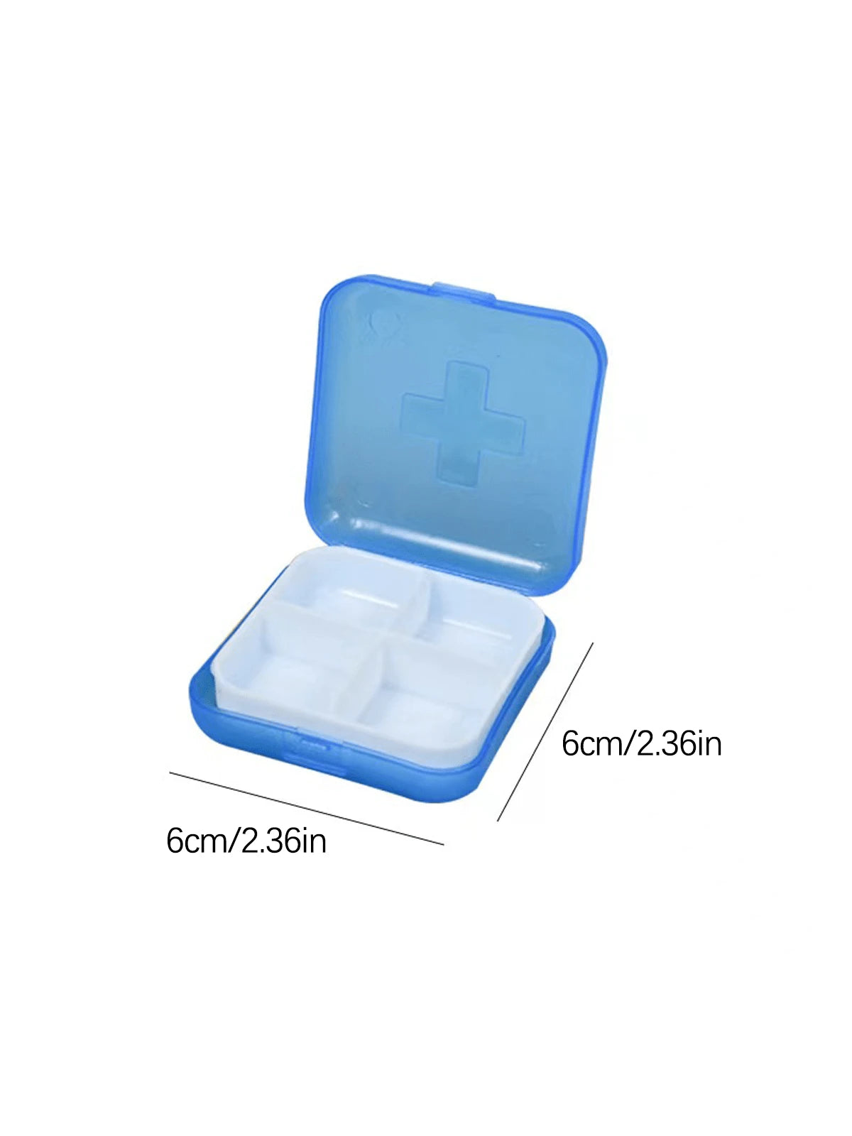 13332 1b-002 Caja Portátil De Píldoras 4 Compartimentos 2 Pzas