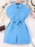 15840 1a-011 Mono De Camisa Informal Con Cinturón