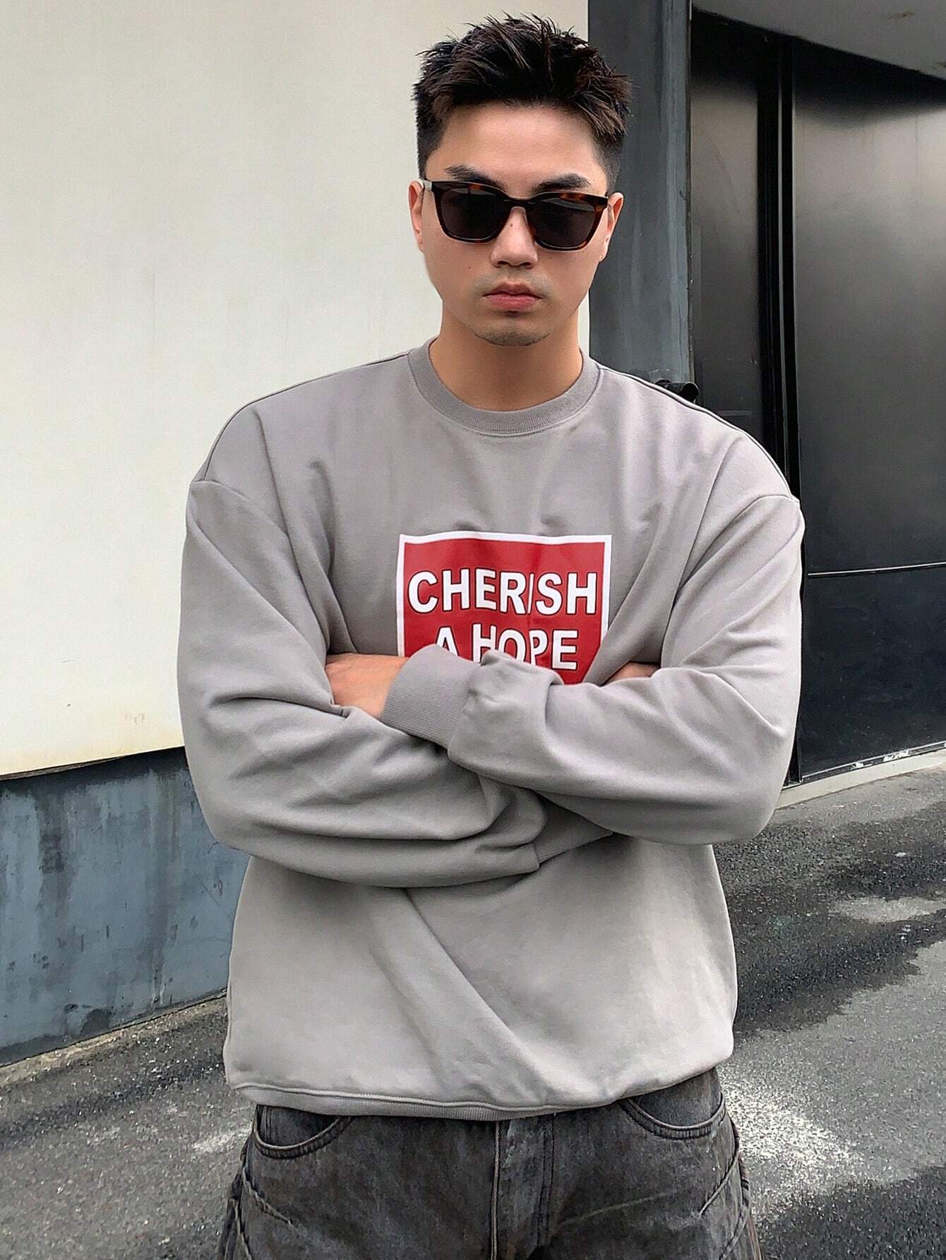 13926 1t-006 Sudadera Con Estampado De Letras 1 Pza