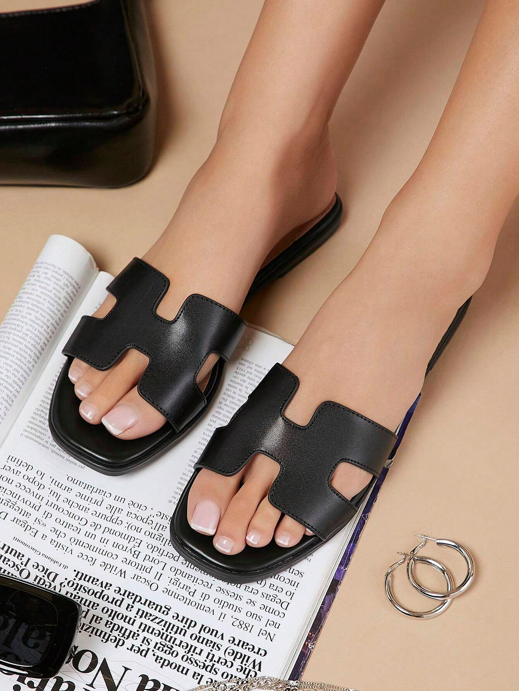 15078 1c-026 Sandalias negras 1 Par