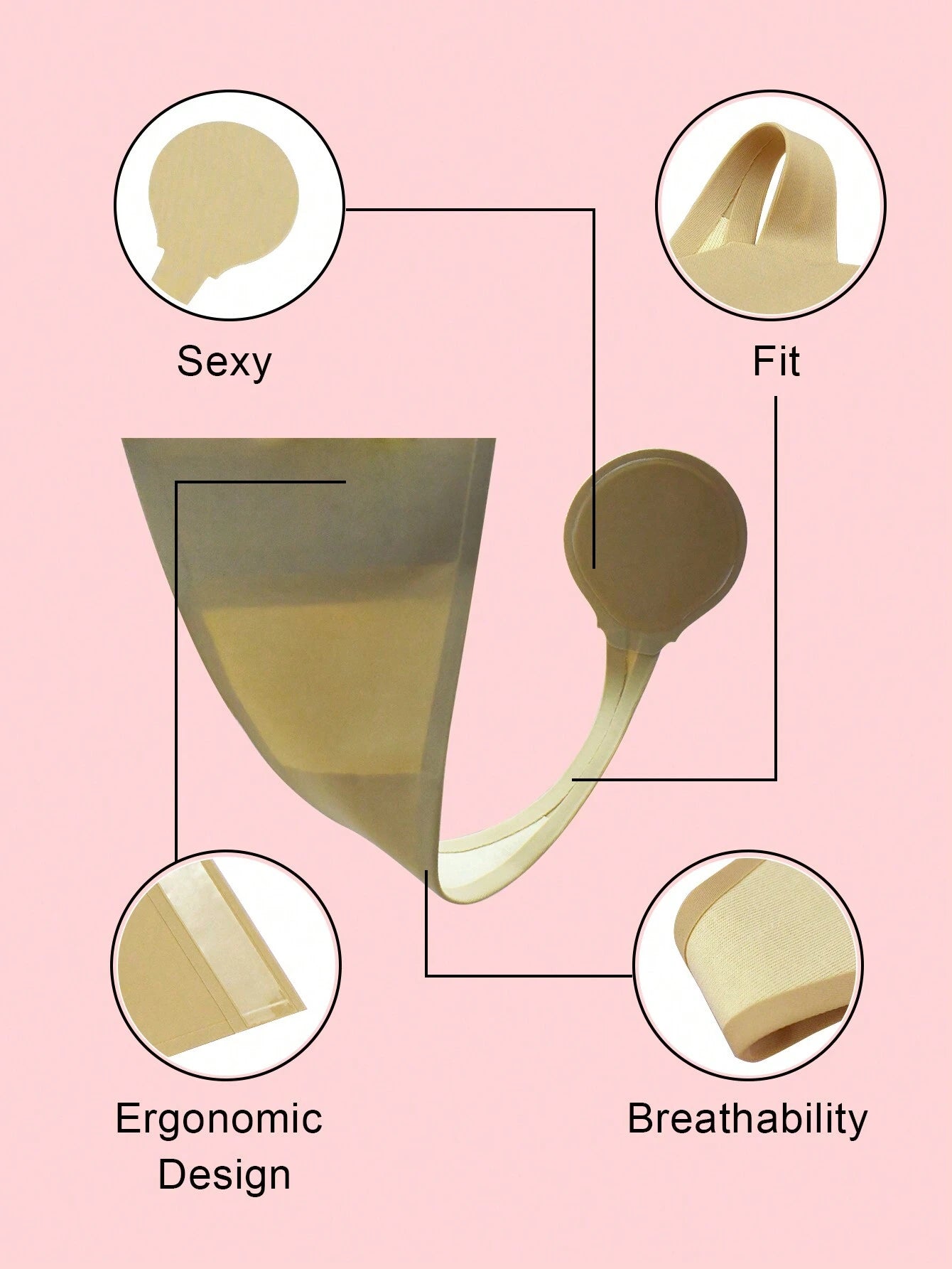 13238 1b-038 Tanga C-string Redonda Sin Costuras 1 Pza