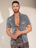 13802 2a-04-21 Camisa De Manga Corta Casual Para Hombres