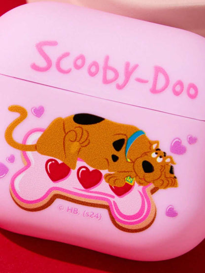 10394 1b-01-24 Funda De Airpods Pro Rosado de silicona SCOOBY-DOO X SHEIN