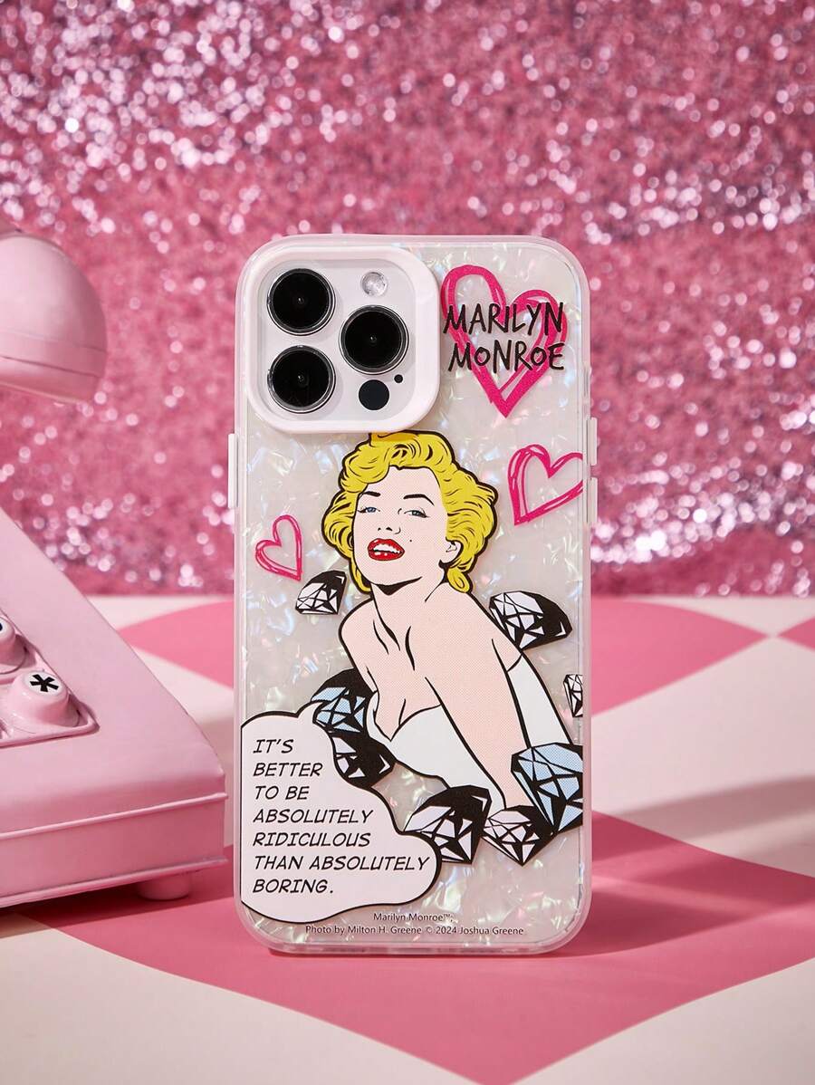 10397 b01-24 Funda para el Teléfono Marilyn Monroe SHEIN