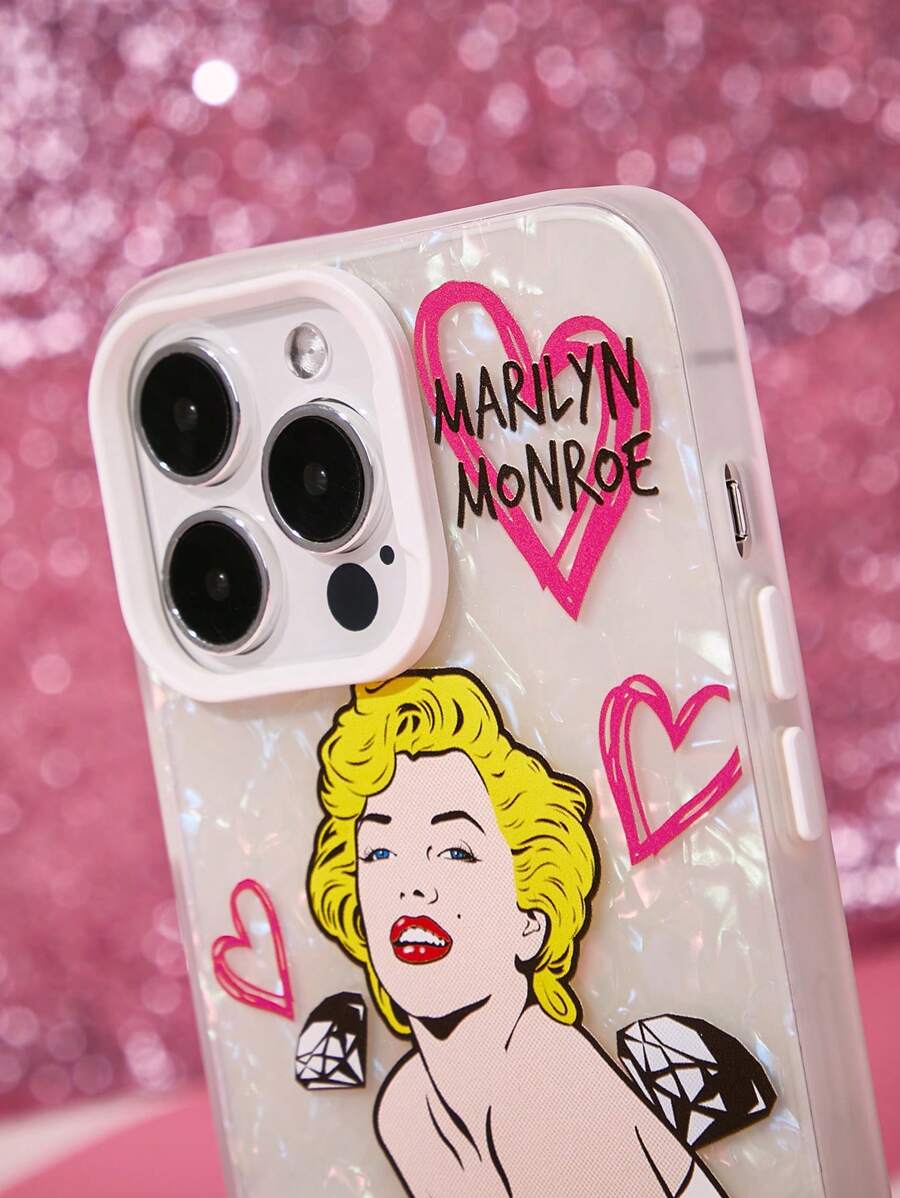 10397 b01-24 Funda para el Teléfono Marilyn Monroe SHEIN