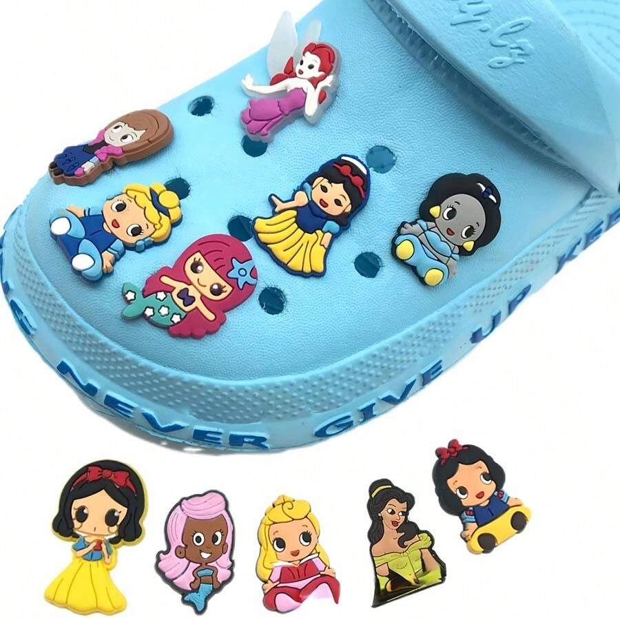 9653 1b-01-34 Dieciséis Piezas De Encantos De Accesorios De Decoración De Zapatos De Princesa Para Zuecos