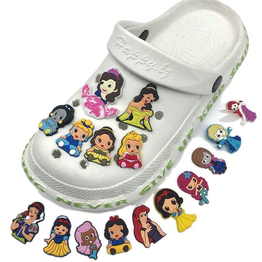 9653 1b-01-34 Dieciséis Piezas De Encantos De Accesorios De Decoración De Zapatos De Princesa Para Zuecos