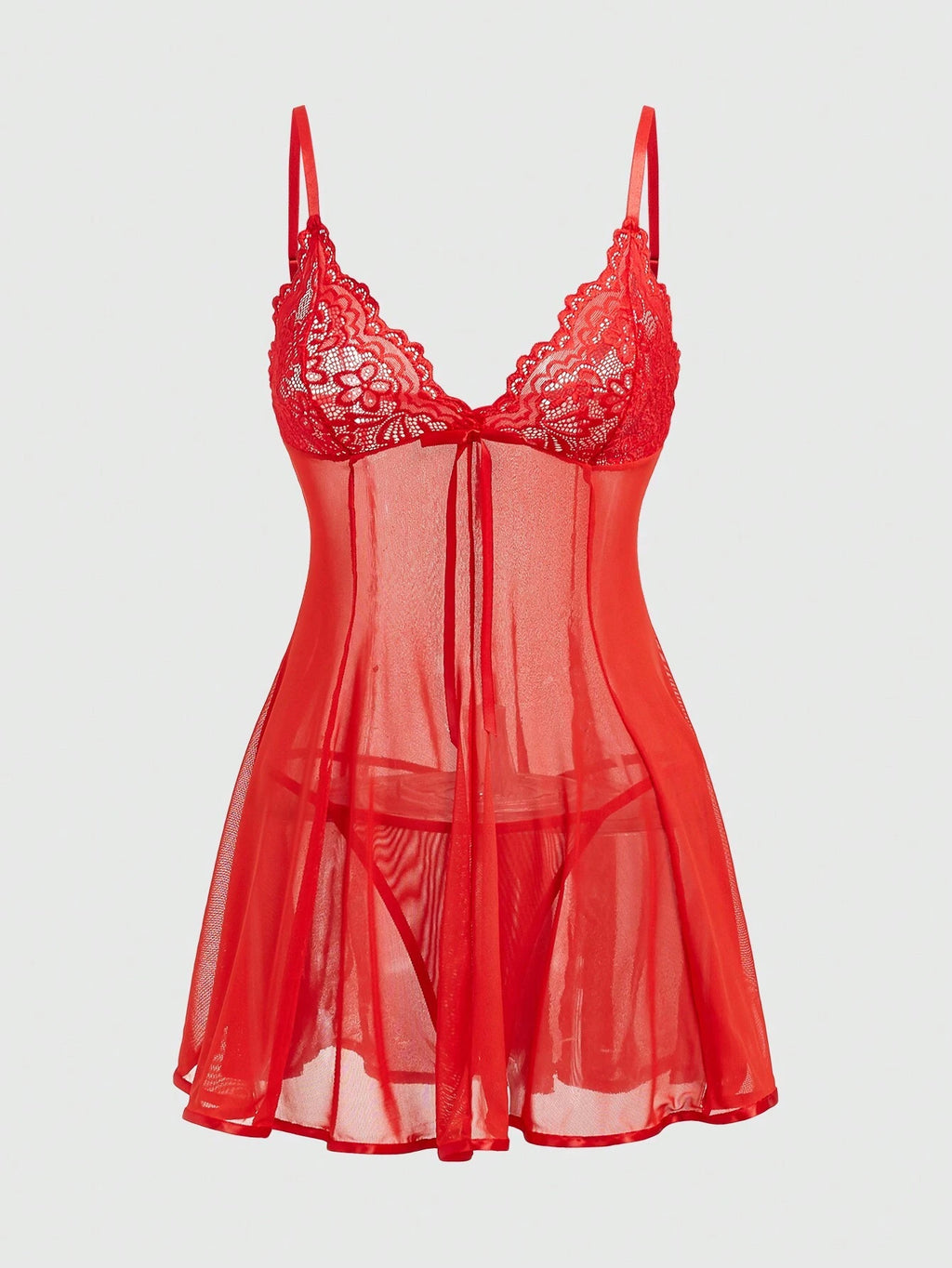 19686 ID-015 Conjunto Lencería Malla 2 Pzas