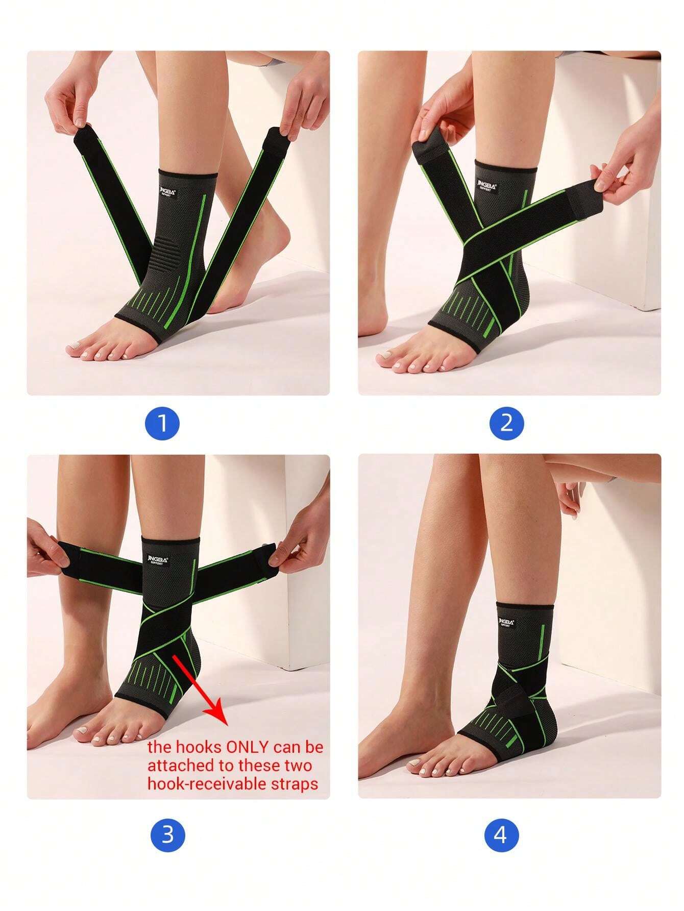 13958 1b-020 Manga elástica 1 pieza transpirable unisex para soporte de tobillo
