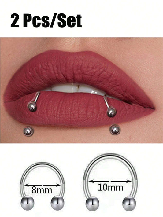 12648 1b-011 Piercing para labios 2 Pzas