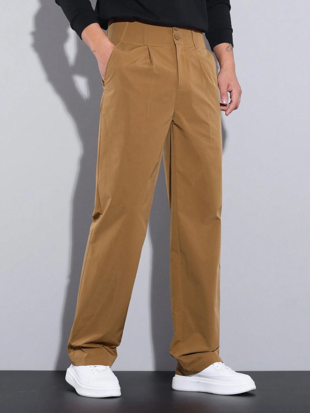 12141 1t-209 Pantalones De Traje De Estilo Simple De Color Sólido Para Hombres