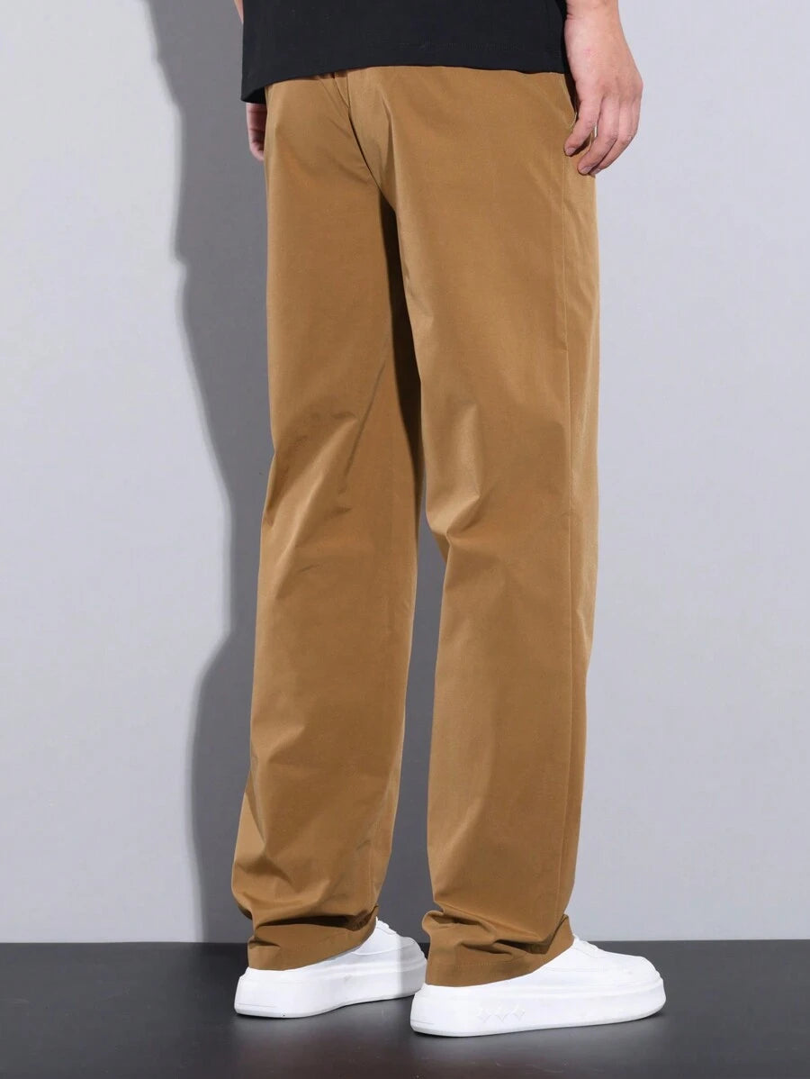 12141 1t-209 Pantalones De Traje De Estilo Simple De Color Sólido Para Hombres