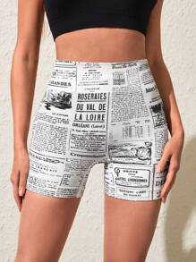 11776 a13-05 Shorts De Deporte Con Estampado 1 ṕza