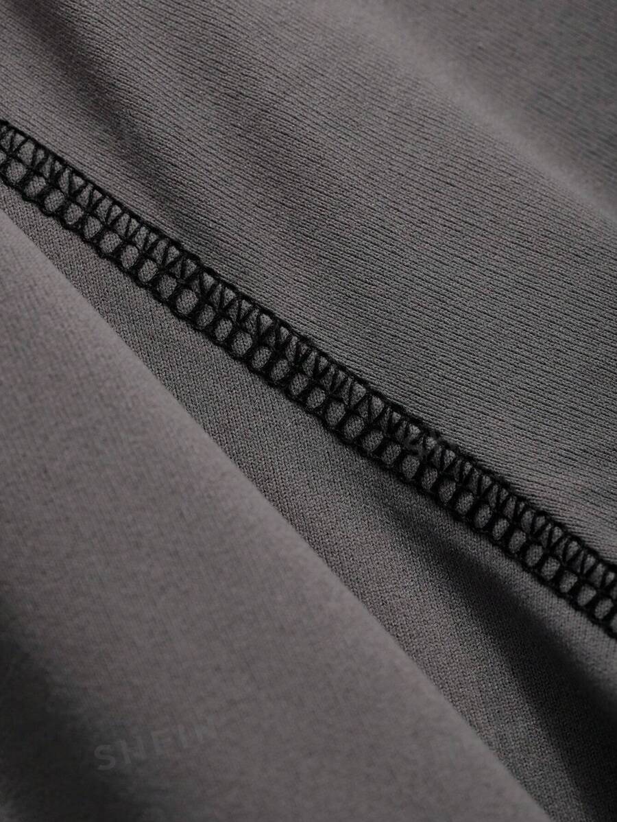 11207 1t-007 Camiseta De Manga Raglán Con Bloque De Color Y Costuras Expuestas