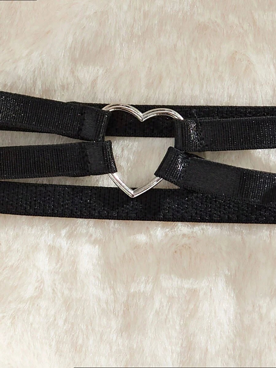 13748 1a-088 Cadena Sexy En Forma De Corazón Para Pierna 2 Pzas