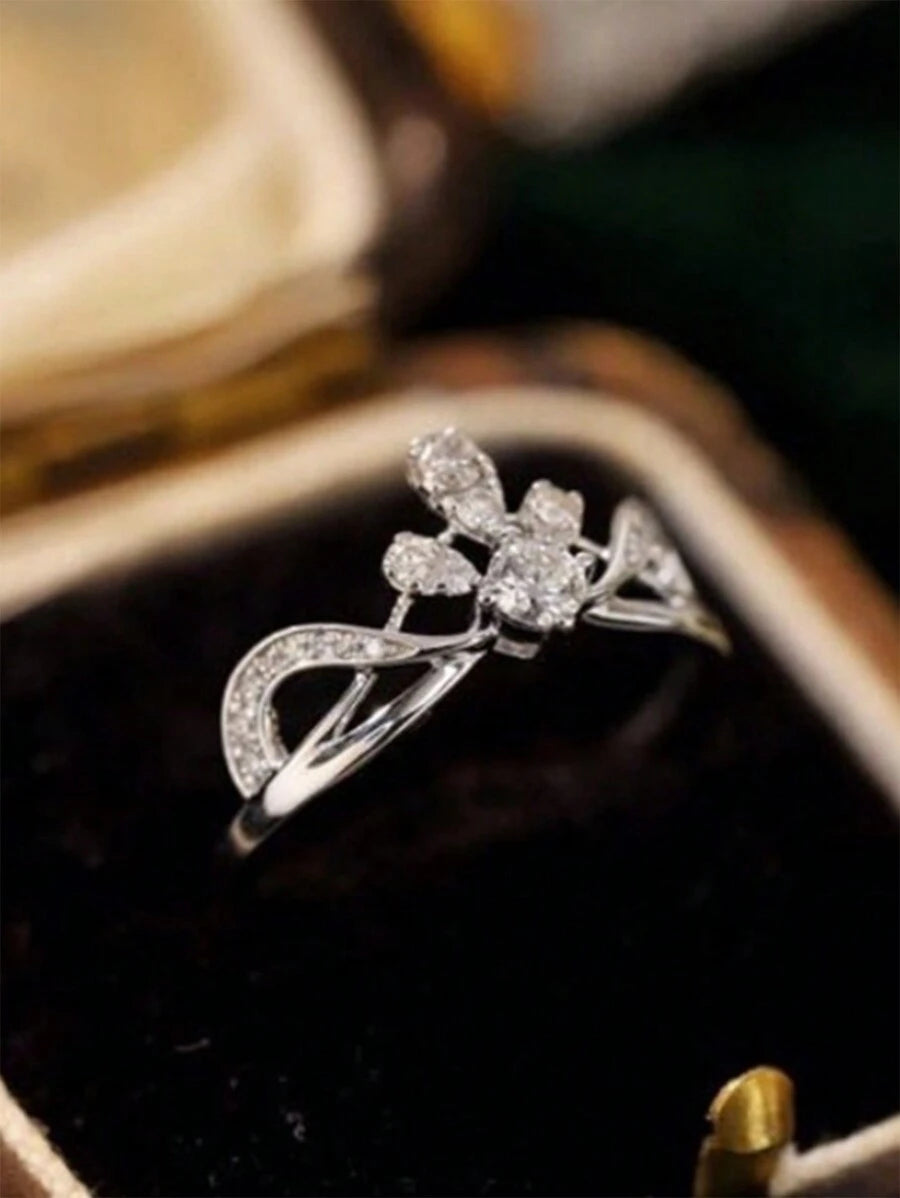 11489 1b-076 1 Pieza Anillo De Moda En Forma De Corona Para El Día De San Valentín