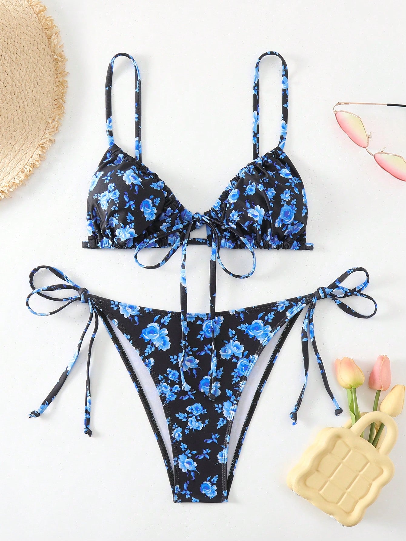 15760 1a-054 Bikini Floral 2 Pzas