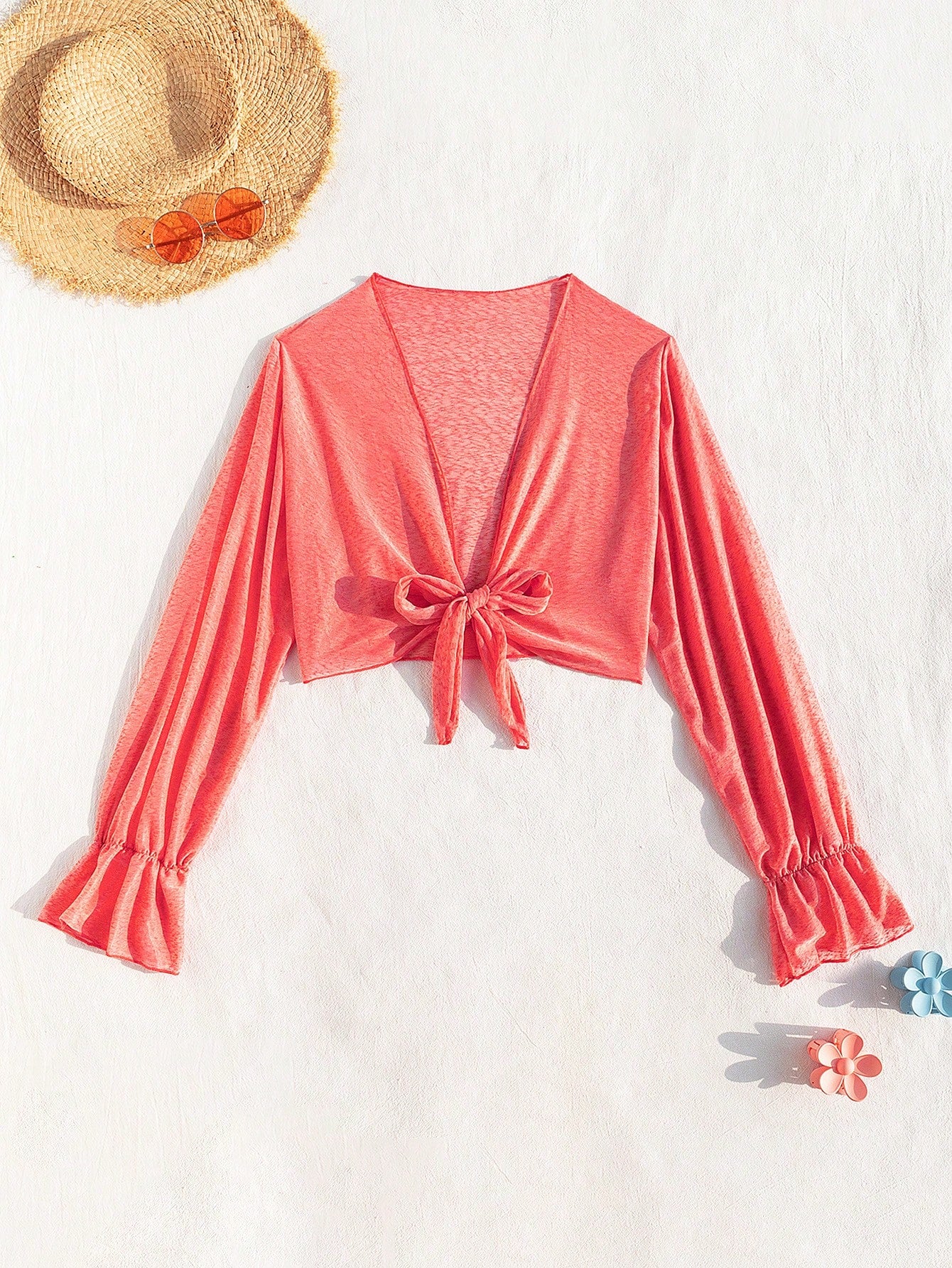 12665 1a-043 Kimono Corto Rosa 1 Pza