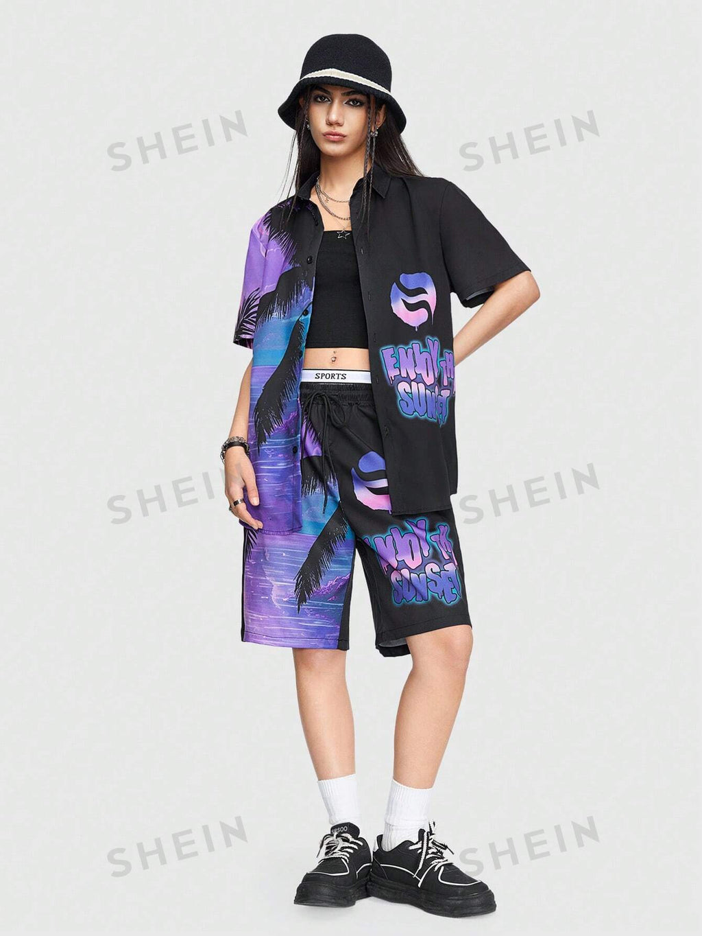 14441 2c-282 Camisa Casual & Short