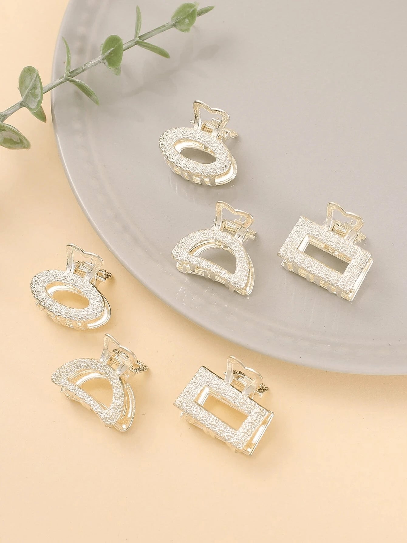 13341 1b-062 Mini garras Cabello 6 Pzas