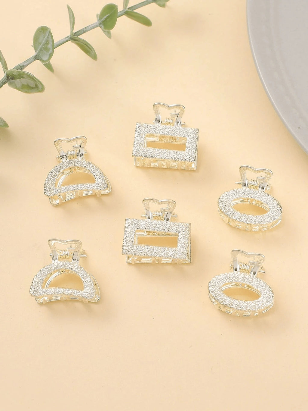 13341 1b-062 Mini garras Cabello 6 Pzas