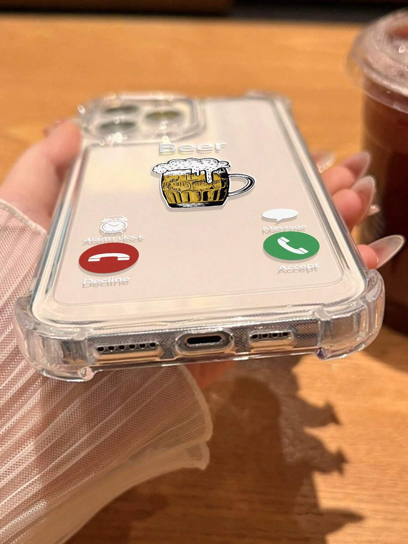 13849 2b-02-10 Funda Con Diseño De Cerveza Y Teléfono 1 Pza