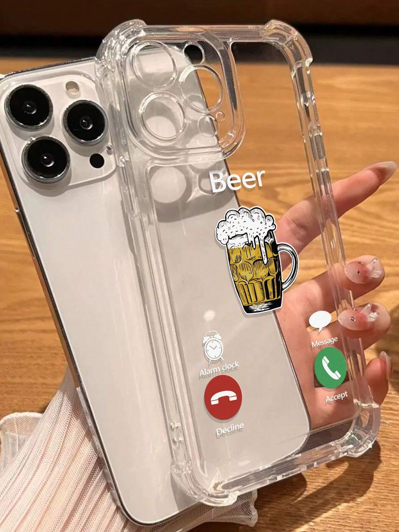 13849 2b-02-10 Funda Con Diseño De Cerveza Y Teléfono 1 Pza