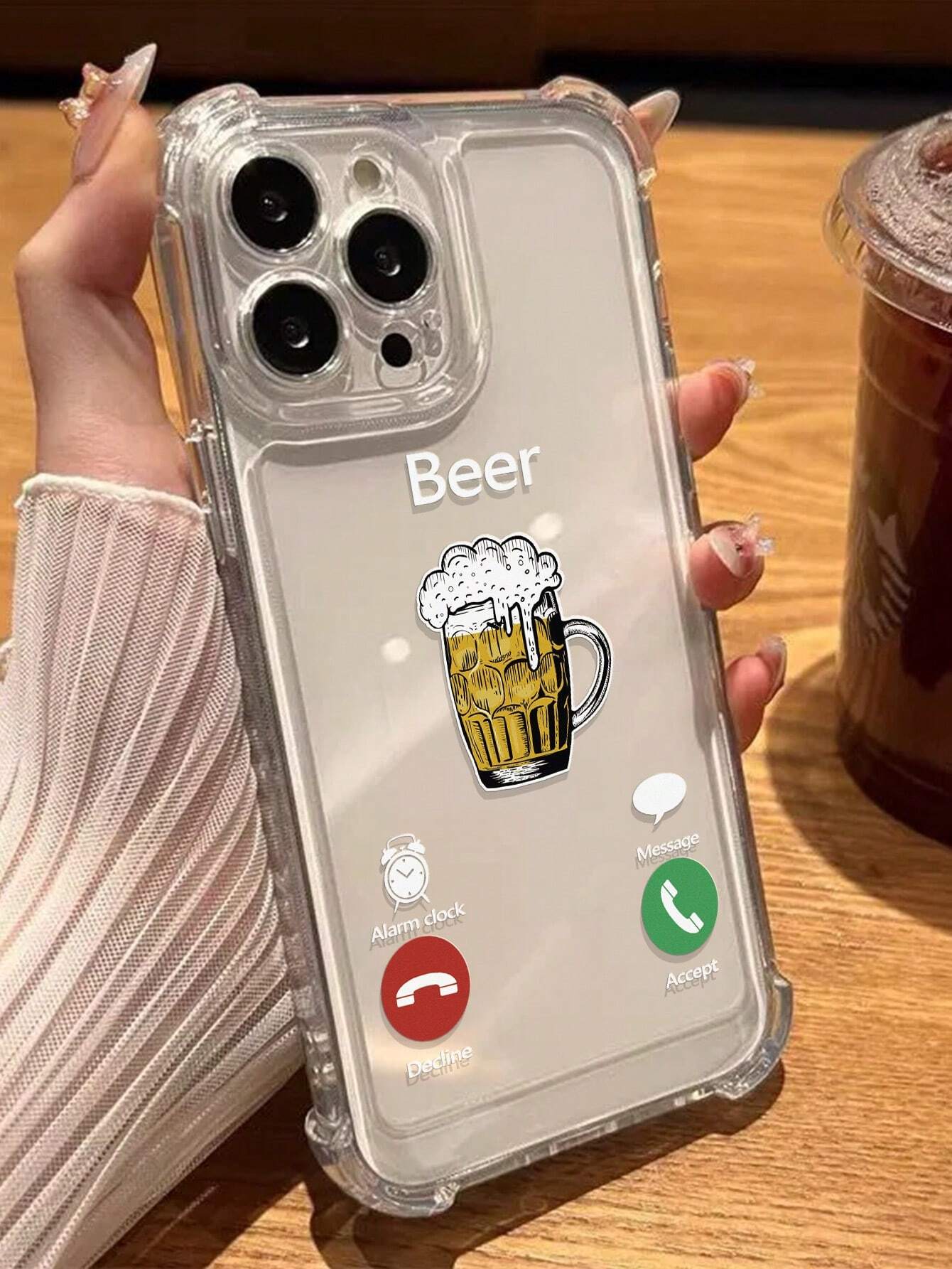 13849 2b-02-10 Funda Con Diseño De Cerveza Y Teléfono 1 Pza