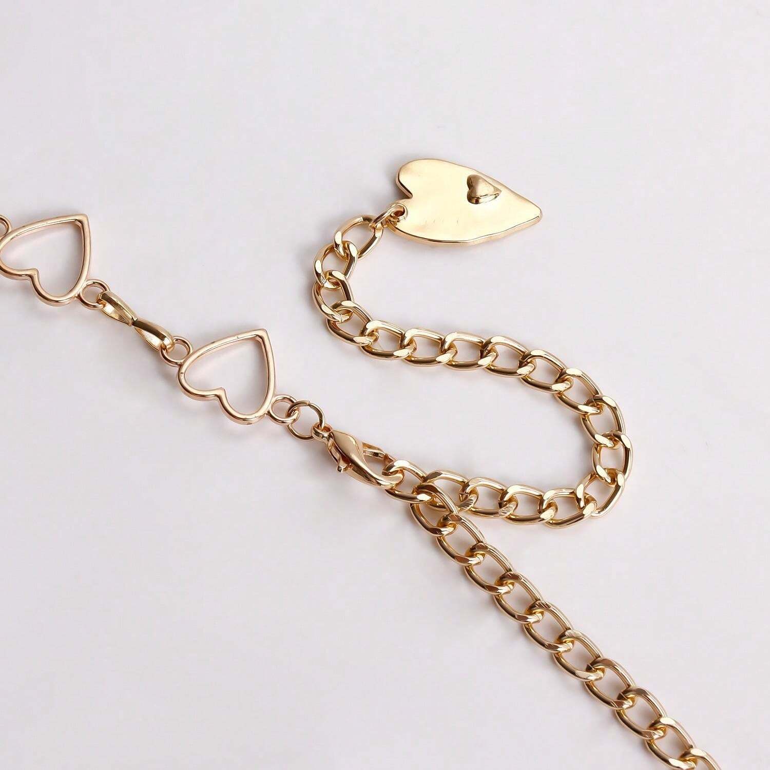 11251 1b-010 Pieza Cinturón De Cintura En Forma De Corazón Hueco Minimalista Para Mujeres