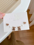 14321 1b-05-06 Pendientes de osito 2 Pares