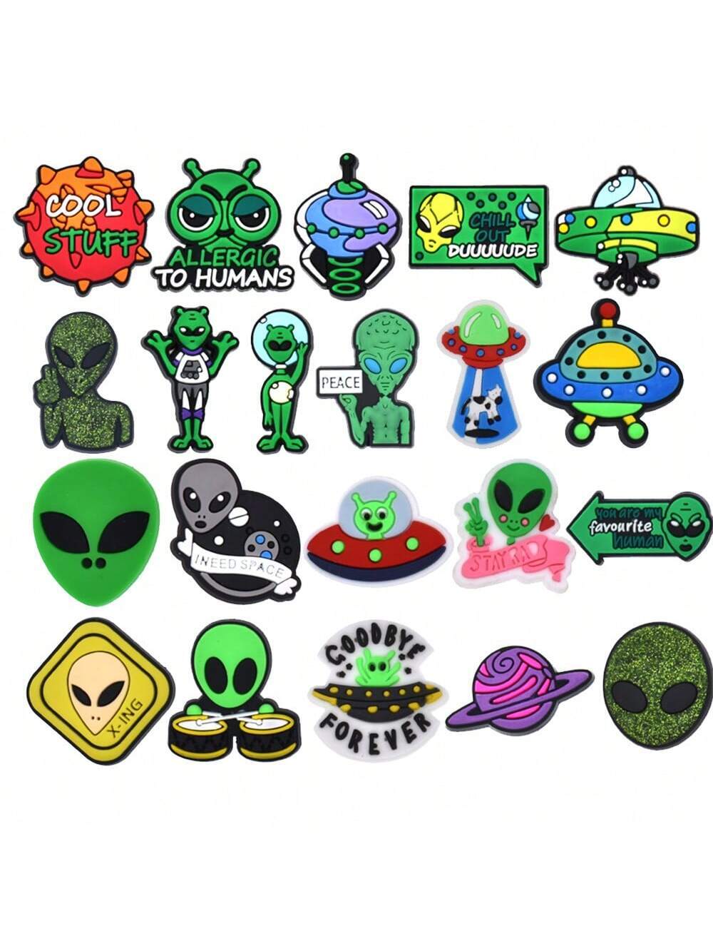 15458 1b-03-01 Pines Extraterrestres Verdes 21 Pzas