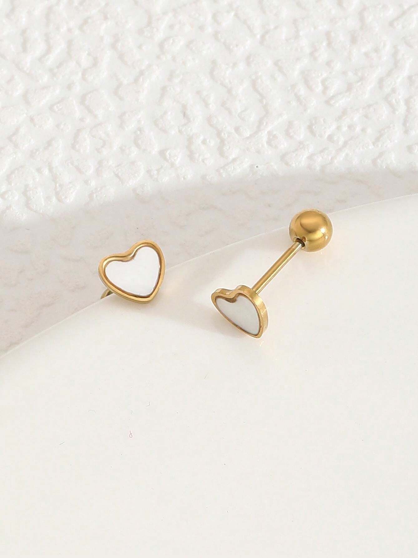14339 1b-05-06 Aretes Corazón 1 Pza