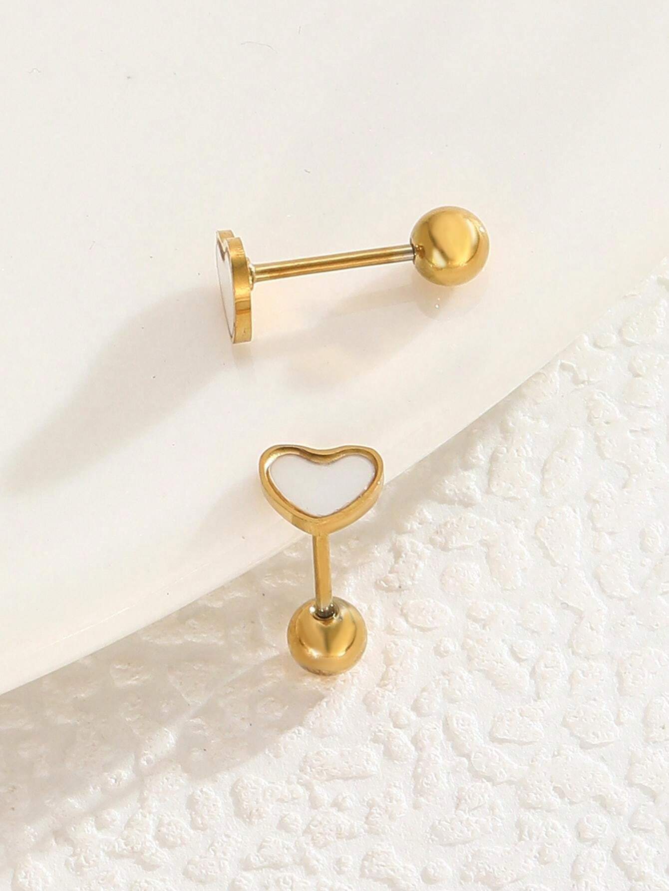 14339 1b-05-06 Aretes Corazón 1 Pza