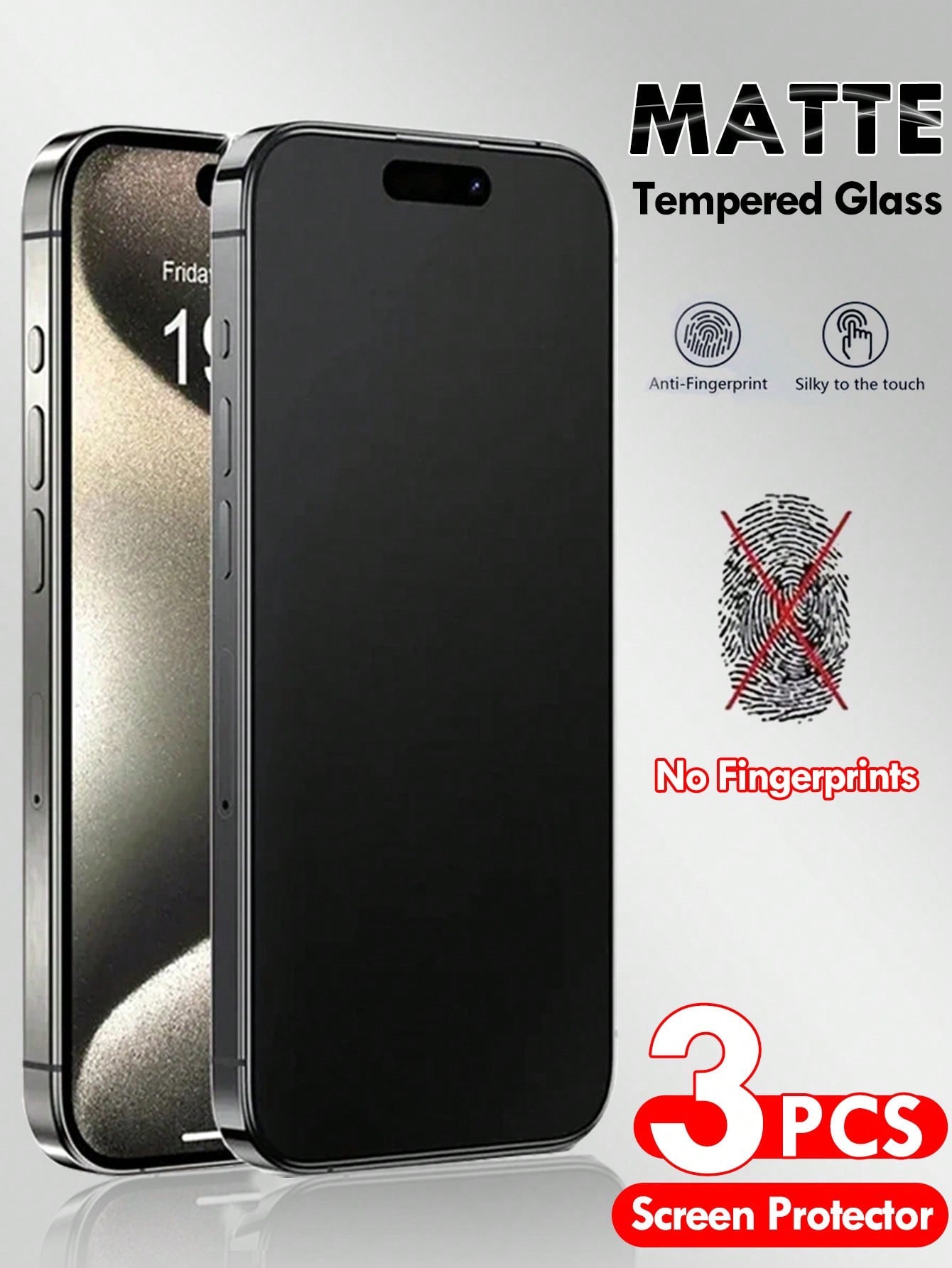15987 2t-ProPa Protector De Pantalla De Vidrio Templado Mate 3 Pzas