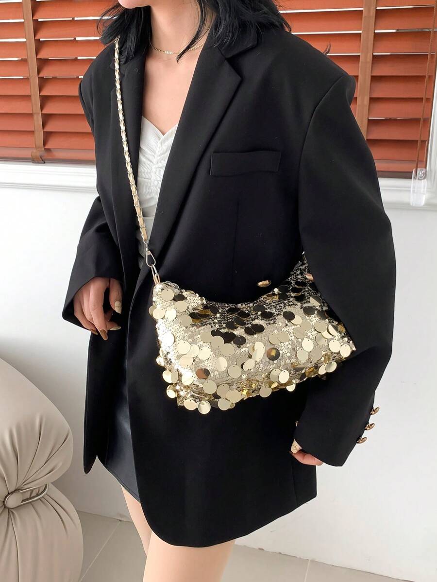14815 1c-02-09 1 Pieza Bolso De Mano Cruzado De Lentejuelas